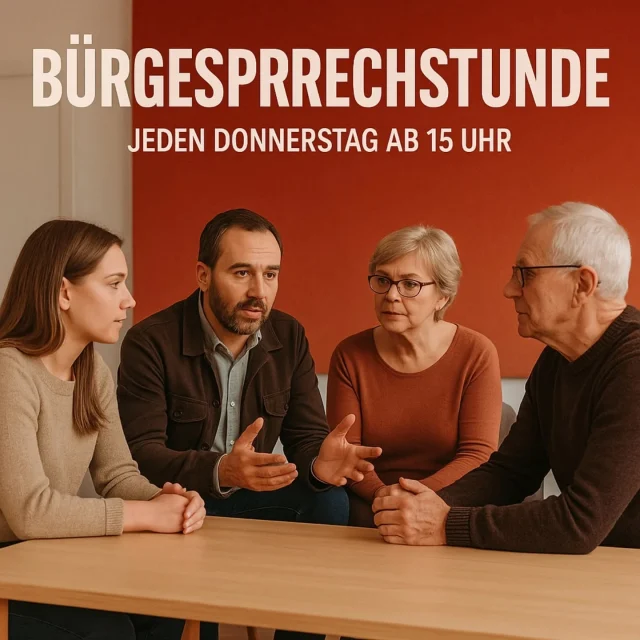 Am Donnerstag den 24.07. ist wieder Bürgersprechstunde.
Im Forum der SPD Köthen Schalaunische Str. 43.
Wir sind für Sie da, gerne nehmen wir uns ihre Fragen, Anregungen an.