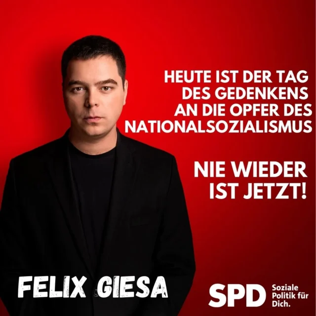 Heute, 27. Januar ist der Tag des Gedenkens an die Opfer des Nationalsozialismus.

Heute vor 81 Jahren wurde das Konzentrationslager Auschwitz befreit. Die Gräueltaten des Holocausts dürfen nie vergessen werden.

Nie wieder ist jetzt!