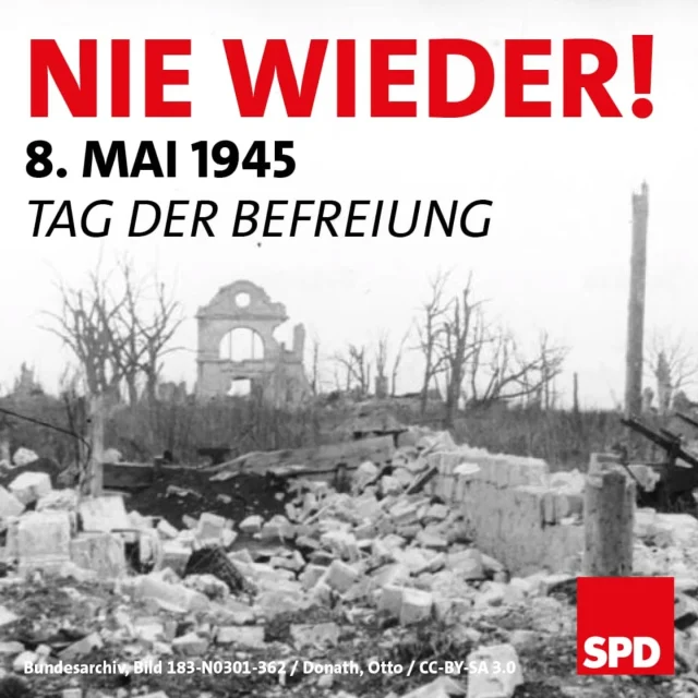 8. Mai: Tag der Befreiung! 🕊️✊

​Das Ende von Krieg und Nationalsozialismus ermöglichte erst den Weg zu Freiheit und Demokratie. Dieser Tag ist Mahnung und Auftrag zugleich. Gedenken bedeutet in Sachsen-Anhalt heute: Entschlossener Einsatz gegen Hass und neue Spaltung. Freiheit braucht täglichen Schutz. Nie wieder ist jetzt! 🌹🤝

​#8Mai #TagDerBefreiung #SachsenAnhalt #NieWieder #Demokratie